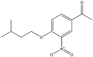 1-[4-(3-methylbutoxy)-3-nitrophenyl]ethan-1-one Struktur