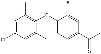 1-[4-(4-chloro-2,6-dimethylphenoxy)-3-fluorophenyl]ethan-1-one Struktur