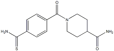 1-[4-(aminocarbonothioyl)benzoyl]piperidine-4-carboxamide Struktur