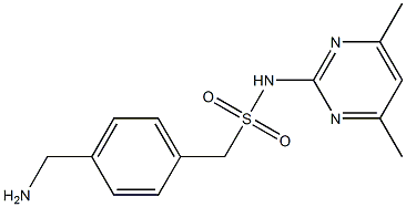 1-[4-(aminomethyl)phenyl]-N-(4,6-dimethylpyrimidin-2-yl)methanesulfonamide Struktur