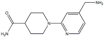 1-[4-(aminomethyl)pyridin-2-yl]piperidine-4-carboxamide Struktur