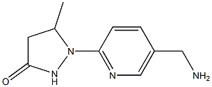 1-[5-(aminomethyl)pyridin-2-yl]-5-methylpyrazolidin-3-one Struktur