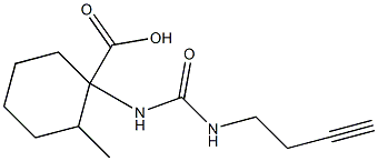 1-{[(but-3-ynylamino)carbonyl]amino}-2-methylcyclohexanecarboxylic acid Struktur