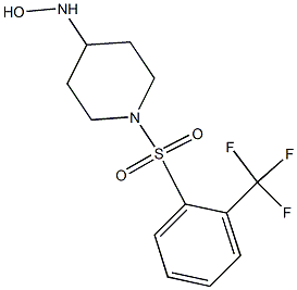 1-{[2-(trifluoromethyl)benzene]sulfonyl}piperidine-4-hydroxylamine Struktur