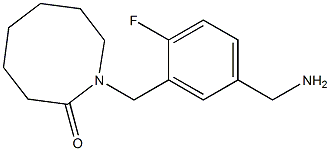 1-{[5-(aminomethyl)-2-fluorophenyl]methyl}azocan-2-one Struktur