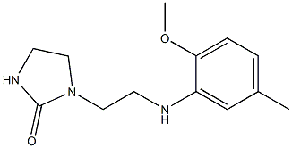 1-{2-[(2-methoxy-5-methylphenyl)amino]ethyl}imidazolidin-2-one Struktur