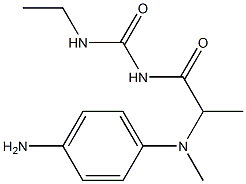 1-{2-[(4-aminophenyl)(methyl)amino]propanoyl}-3-ethylurea Struktur