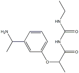 1-{2-[3-(1-aminoethyl)phenoxy]propanoyl}-3-ethylurea Struktur