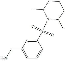 1-{3-[(2,6-dimethylpiperidin-1-yl)sulfonyl]phenyl}methanamine Struktur