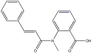 2-(N-methyl-3-phenylprop-2-enamido)benzoic acid Struktur