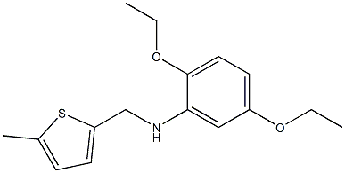 2,5-diethoxy-N-[(5-methylthiophen-2-yl)methyl]aniline Struktur