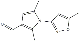 2,5-dimethyl-1-(5-methyl-1,2-oxazol-3-yl)-1H-pyrrole-3-carbaldehyde Struktur