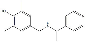 2,6-dimethyl-4-({[1-(pyridin-4-yl)ethyl]amino}methyl)phenol Struktur