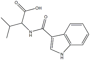 2-[(1H-indol-3-ylcarbonyl)amino]-3-methylbutanoic acid Struktur