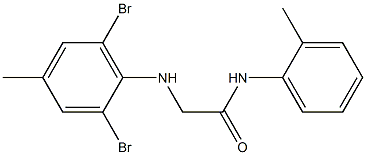 2-[(2,6-dibromo-4-methylphenyl)amino]-N-(2-methylphenyl)acetamide Struktur