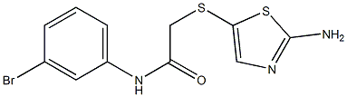 2-[(2-amino-1,3-thiazol-5-yl)thio]-N-(3-bromophenyl)acetamide Struktur