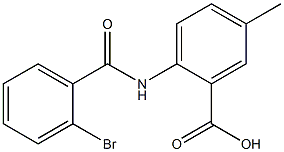 2-[(2-bromobenzoyl)amino]-5-methylbenzoic acid Struktur