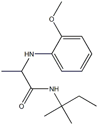 2-[(2-methoxyphenyl)amino]-N-(2-methylbutan-2-yl)propanamide Struktur