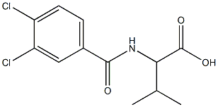 2-[(3,4-dichlorobenzoyl)amino]-3-methylbutanoic acid Struktur