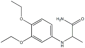 2-[(3,4-diethoxyphenyl)amino]propanamide Struktur