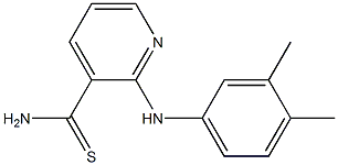 2-[(3,4-dimethylphenyl)amino]pyridine-3-carbothioamide Struktur