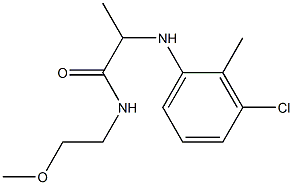 2-[(3-chloro-2-methylphenyl)amino]-N-(2-methoxyethyl)propanamide Struktur