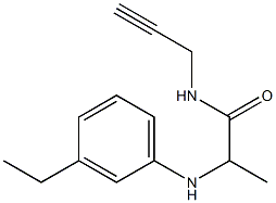 2-[(3-ethylphenyl)amino]-N-(prop-2-yn-1-yl)propanamide Struktur