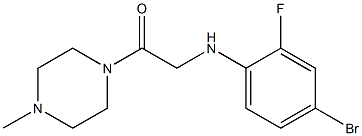 2-[(4-bromo-2-fluorophenyl)amino]-1-(4-methylpiperazin-1-yl)ethan-1-one Struktur