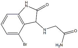 2-[(4-bromo-2-oxo-2,3-dihydro-1H-indol-3-yl)amino]acetamide Struktur