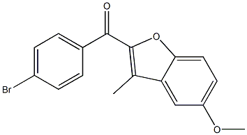 2-[(4-bromophenyl)carbonyl]-5-methoxy-3-methyl-1-benzofuran Struktur