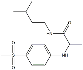 2-[(4-methanesulfonylphenyl)amino]-N-(3-methylbutyl)propanamide Struktur