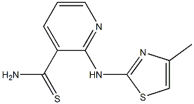 2-[(4-methyl-1,3-thiazol-2-yl)amino]pyridine-3-carbothioamide Struktur