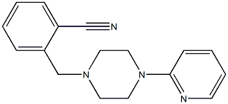 2-[(4-pyridin-2-ylpiperazin-1-yl)methyl]benzonitrile Struktur