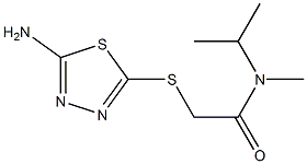 2-[(5-amino-1,3,4-thiadiazol-2-yl)sulfanyl]-N-methyl-N-(propan-2-yl)acetamide Struktur