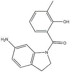 2-[(6-amino-2,3-dihydro-1H-indol-1-yl)carbonyl]-6-methylphenol Struktur