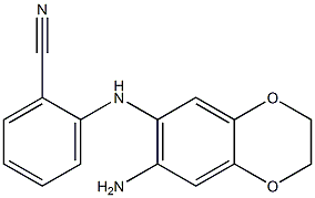 2-[(7-amino-2,3-dihydro-1,4-benzodioxin-6-yl)amino]benzonitrile Struktur