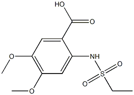 2-[(ethylsulfonyl)amino]-4,5-dimethoxybenzoic acid Struktur