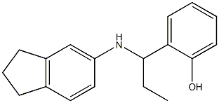 2-[1-(2,3-dihydro-1H-inden-5-ylamino)propyl]phenol Struktur