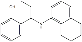 2-[1-(5,6,7,8-tetrahydronaphthalen-1-ylamino)propyl]phenol Struktur