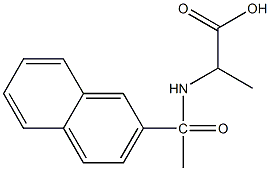 2-[1-(naphthalen-2-yl)acetamido]propanoic acid Struktur