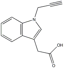 2-[1-(prop-2-yn-1-yl)-1H-indol-3-yl]acetic acid Struktur