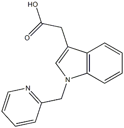 2-[1-(pyridin-2-ylmethyl)-1H-indol-3-yl]acetic acid Struktur