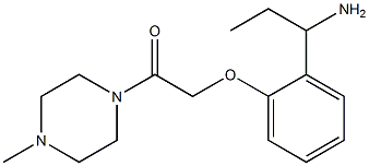 2-[2-(1-aminopropyl)phenoxy]-1-(4-methylpiperazin-1-yl)ethan-1-one Struktur