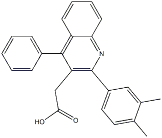 2-[2-(3,4-dimethylphenyl)-4-phenylquinolin-3-yl]acetic acid Struktur