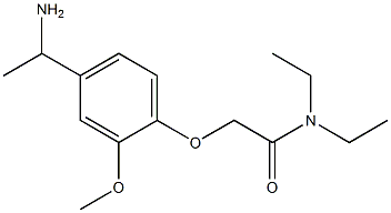 2-[4-(1-aminoethyl)-2-methoxyphenoxy]-N,N-diethylacetamide Struktur