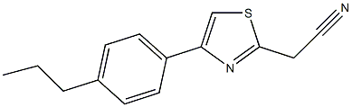 2-[4-(4-propylphenyl)-1,3-thiazol-2-yl]acetonitrile Struktur