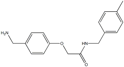 2-[4-(aminomethyl)phenoxy]-N-(4-methylbenzyl)acetamide Struktur