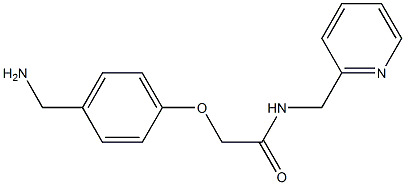 2-[4-(aminomethyl)phenoxy]-N-(pyridin-2-ylmethyl)acetamide Struktur