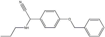 2-[4-(benzyloxy)phenyl]-2-(propylamino)acetonitrile Struktur