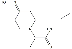 2-[4-(hydroxyimino)piperidin-1-yl]-N-(2-methylbutan-2-yl)propanamide Struktur